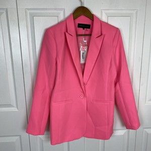 Endless Rose Size M Neon Pink Blazer Jacket Single Breasted Boyfriend Career